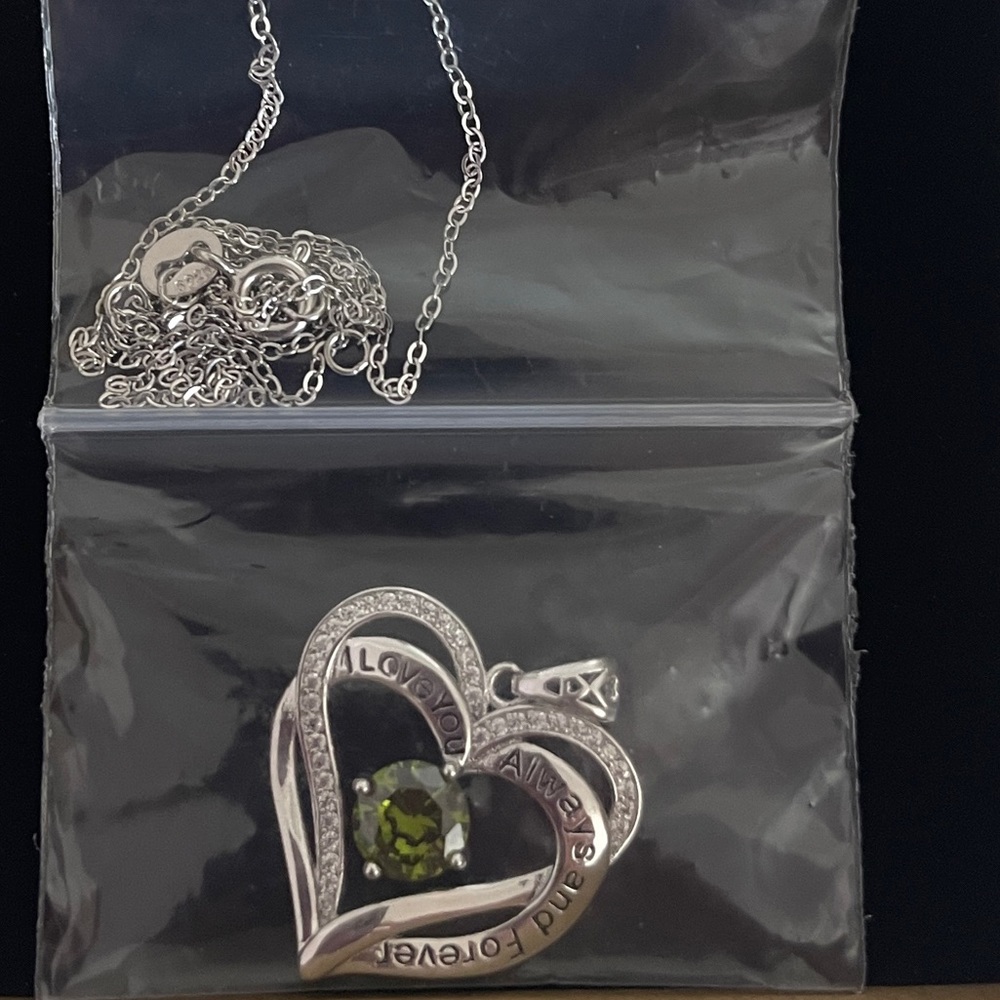 Kaululu birth stone heart necklace